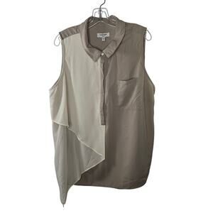 Haute Hippie Tribe Two Tone Asymmetric Sleeveless Blouse Size 1X NWOT